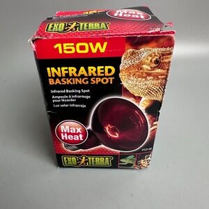 Exo Terra Infrared Basking Spot 150W Reptile Heat Lamp Bulb PT2146 Red Glass